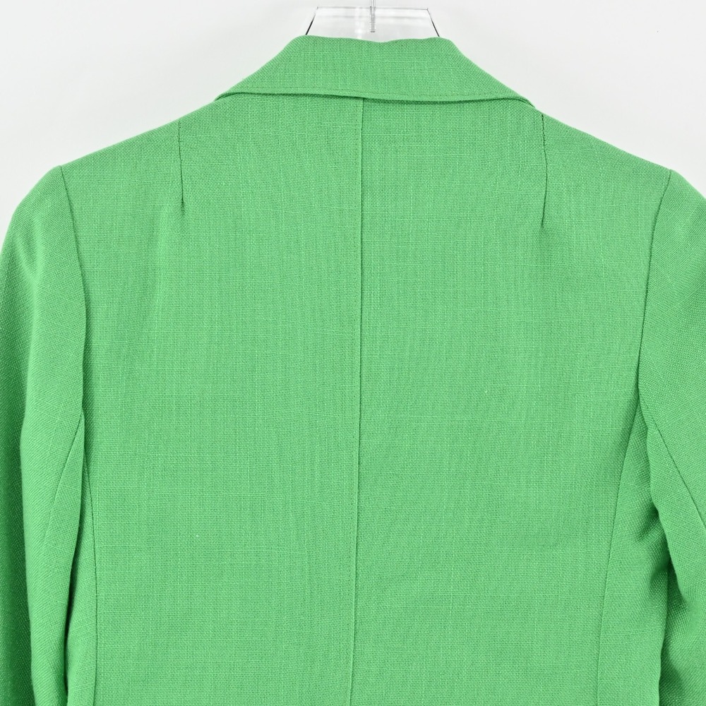 Vtg EVAN PICONE Blazer Womens Size 6 Green Single Breasted Front Pocket Jacket - Picture 11 of 13